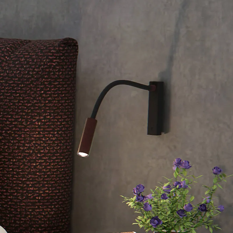 Molto Luce Arok kinkiet LED, czarny/kawowy brąz, aluminium
