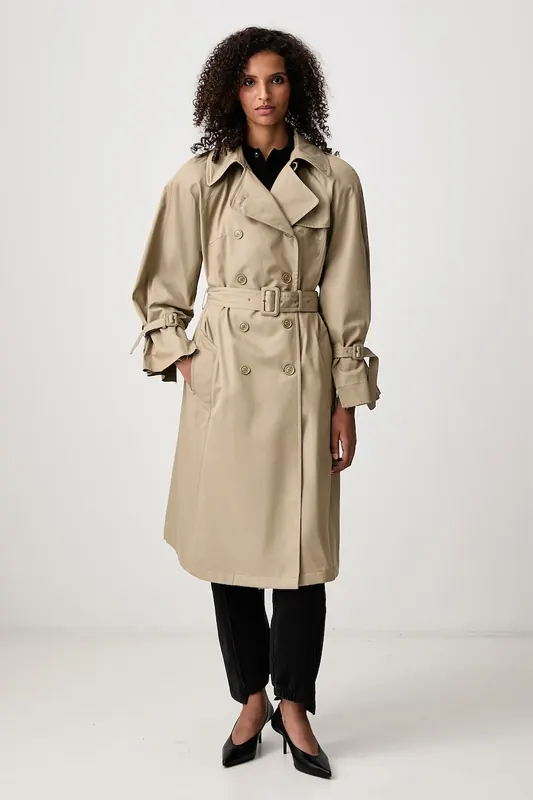 Vetements  płaszcz dwustronny bawełniany damski