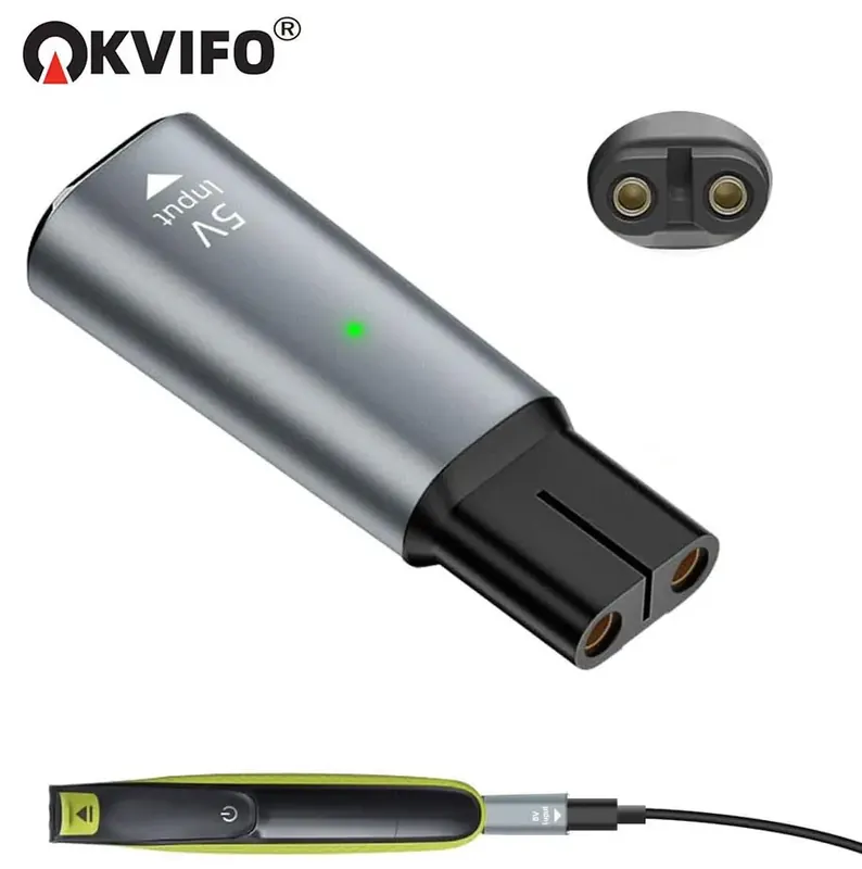 Adapter Ładowarka Konwerter KVIFO 5V Type-C do golarki Philips OneBlade QP2724 QP2834 QP1424 QP1924 QP4631 Trymer do brody
