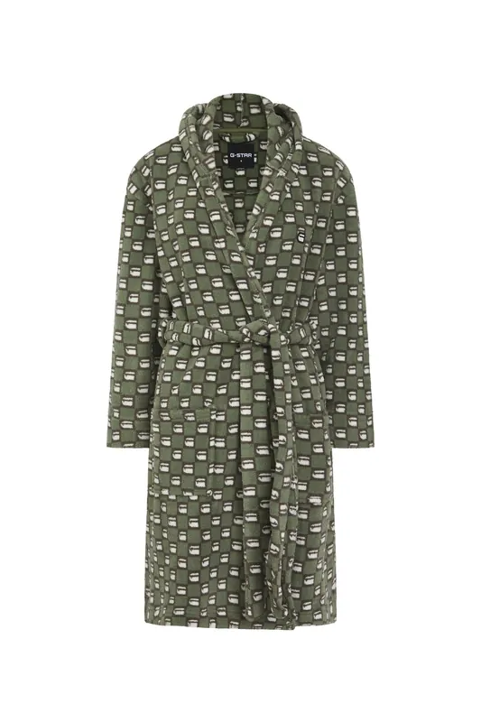G-Star Xenia Bathrobe Oil Green Multi Maat: M | Badjassen Outlet | Dames | Groen