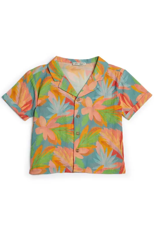 Louise Misha Shirt Alov Multi Color Jungle Maat: 6M | Overhemden Outlet | kids