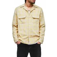 AllSaints Jacinto Ls Shirt Buttermilk Yellow Maat: S | Lichte Jassen Outlet | Heren | Geel