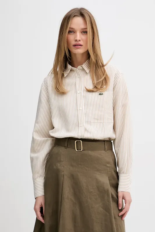 Lacoste koszula damska z lnem