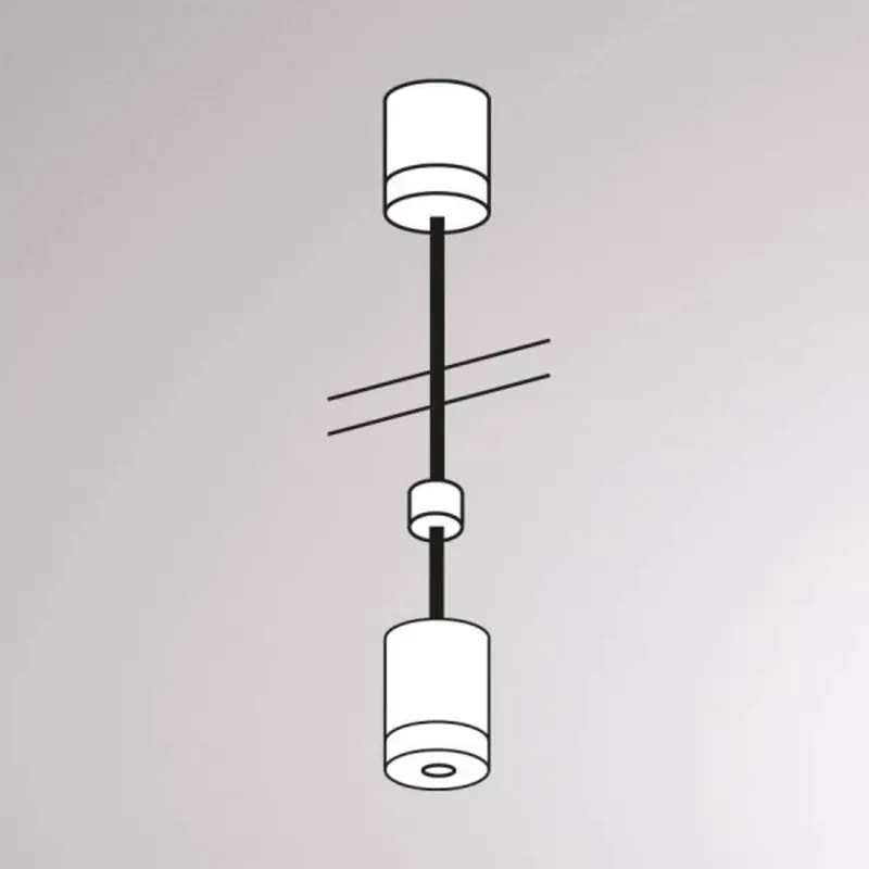 Zawieszenie do szyny, 100 cm, białe
