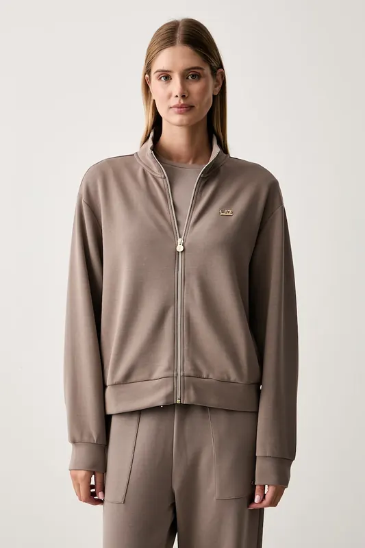 EA7 Emporio Armani bluza rozpinana damska z modalem