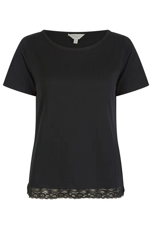 Ted Baker Kelly Drop Needle Jersey Pyjama Jet Black Maat: S | Nachtmode Outlet | Dames | Zwart