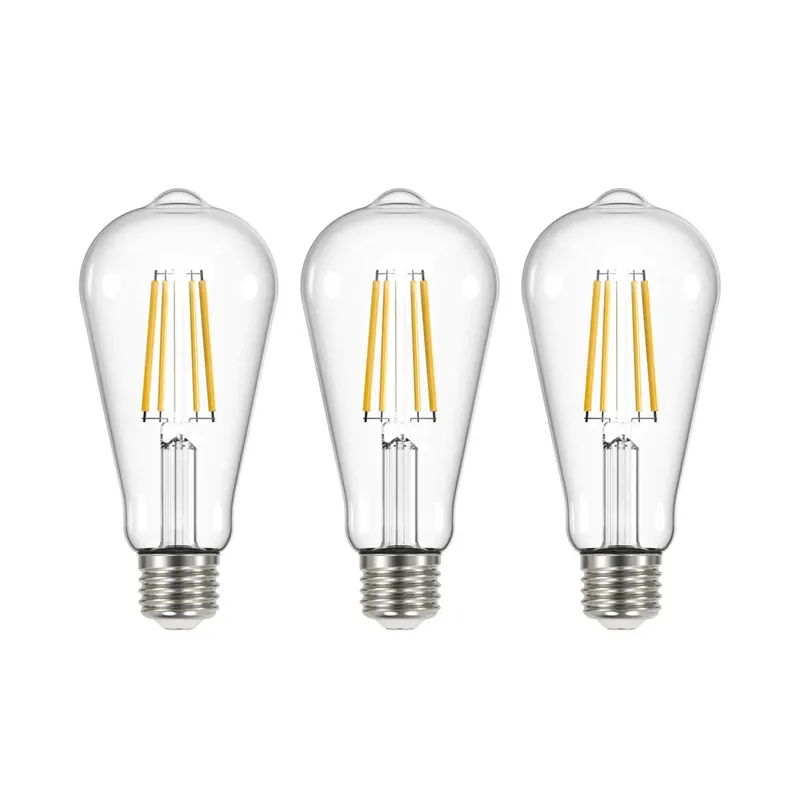 Żarówka LED przezroczysta E27 3,8W 3000K 806lm zestaw 3 szt