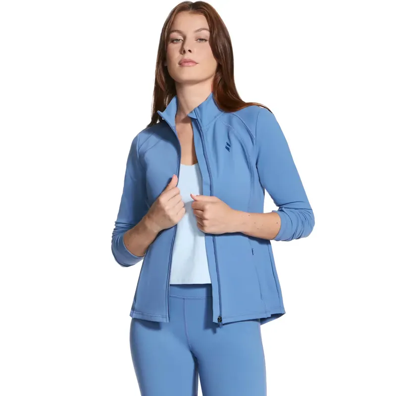 Skechers GO WALK Jacket JA132-BLMV, Damskie, Niebieskie, kurtki, poliester, rozmiar: M