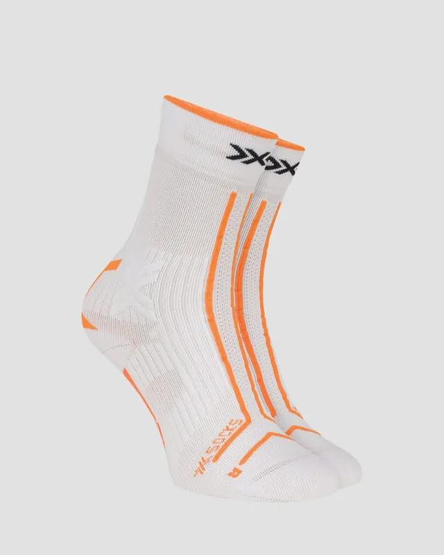 Skarpety unisex X-Socks TRAILRUN TERRASKIN EXPERT CREW X WHITE/BLAZING ORANGE białe (35/38)