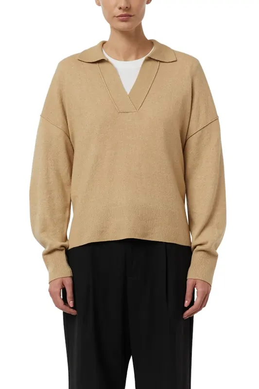 Comma Pullovers Brown Maat: 42 | Longsleeves Outlet | Dames | Beige