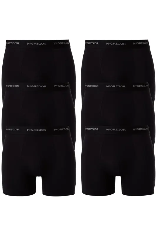 McGregor - Premium Boxershorts - 6-pack Black Maat: XL | Onderbroeken Outlet | Heren | Zwart