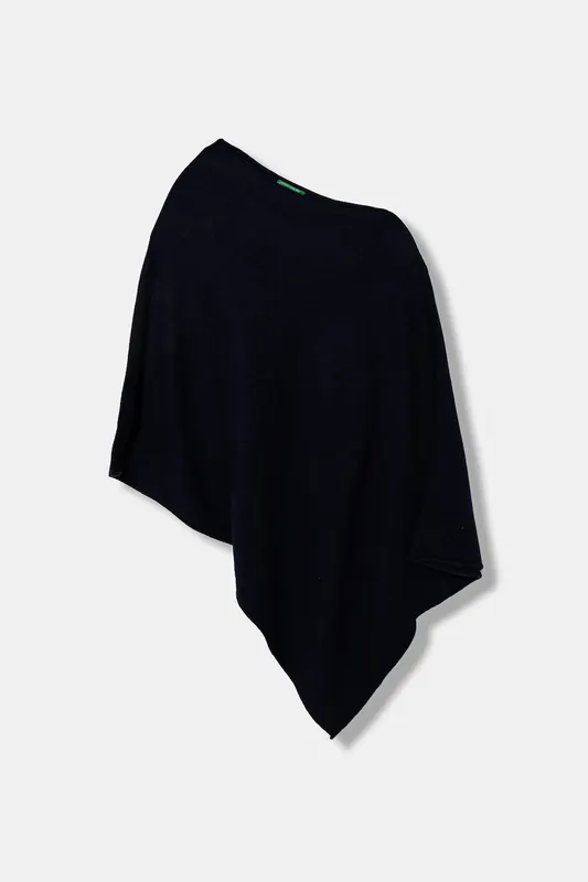 United Colors of Benetton poncho z domieszką wełny