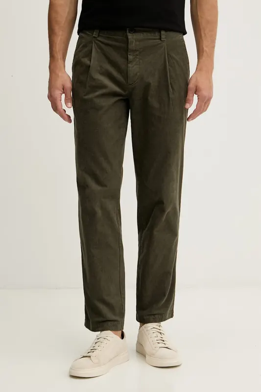 BOSS Orange spodnie męskie sztruksowe Chino_Pleated_3