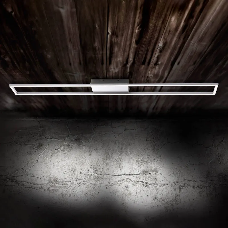 Paul Neuhaus Lampa sufitowa LED Inigo, kolor stalowy, 110 cm długości