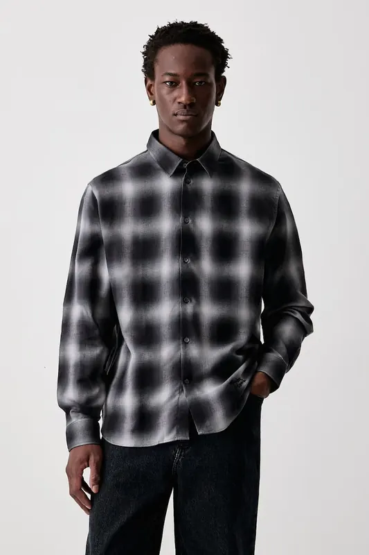 Maison Kitsuné  Gradient koszula męska z bawełną