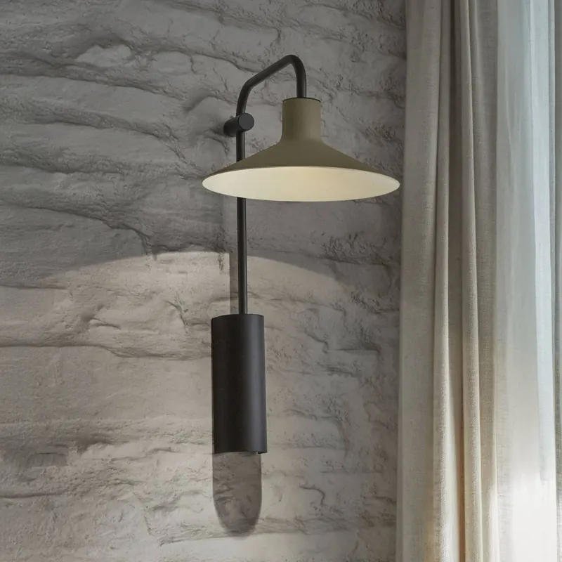 Bover kinkiet LED Platet A/02, czarny/oliwkowo-szary