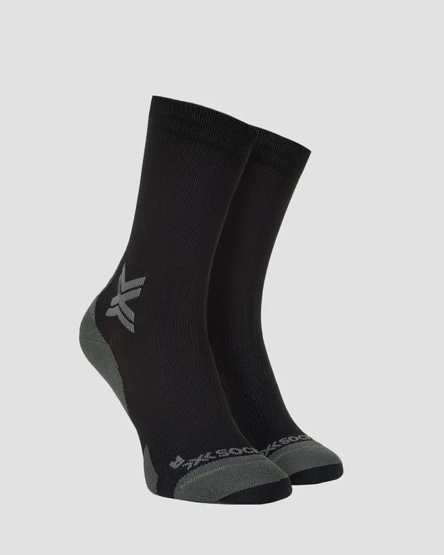 Skarpety unisex X-Socks RUN DISCOVER CREW BLACK/CHARCOAL czarne (35/38)