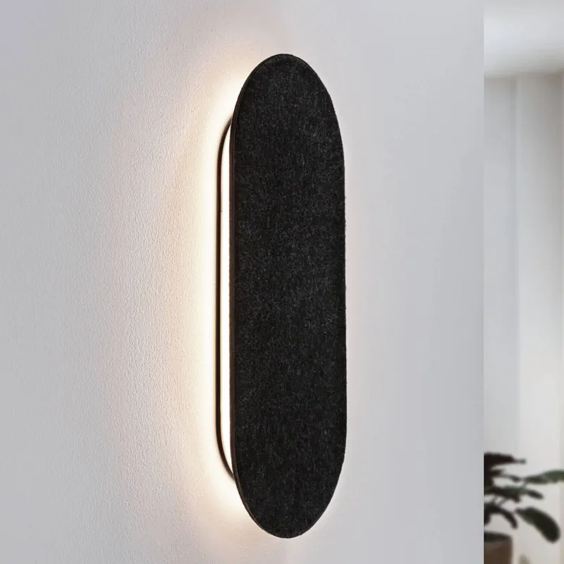 Paulmann kinkiet LED Tulga, 45 x 20 cm, antracyt, filc