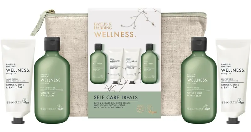 Baylis & Harding Wellness. Energise zestaw prezentowy do ciała Ginger, Lime & Basil Leaf