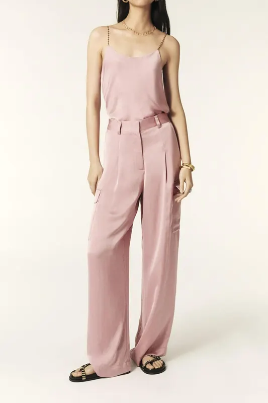 BA&SH Straight Trousers Vieuxrose Maat: 44 | Wijde Broeken Outlet | Dames | Roze