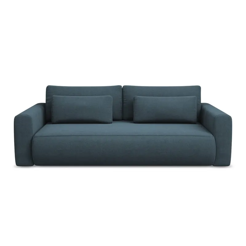 Niebieska rozkładana/ze schowkiem sofa 238 cm Kapua – Makamii