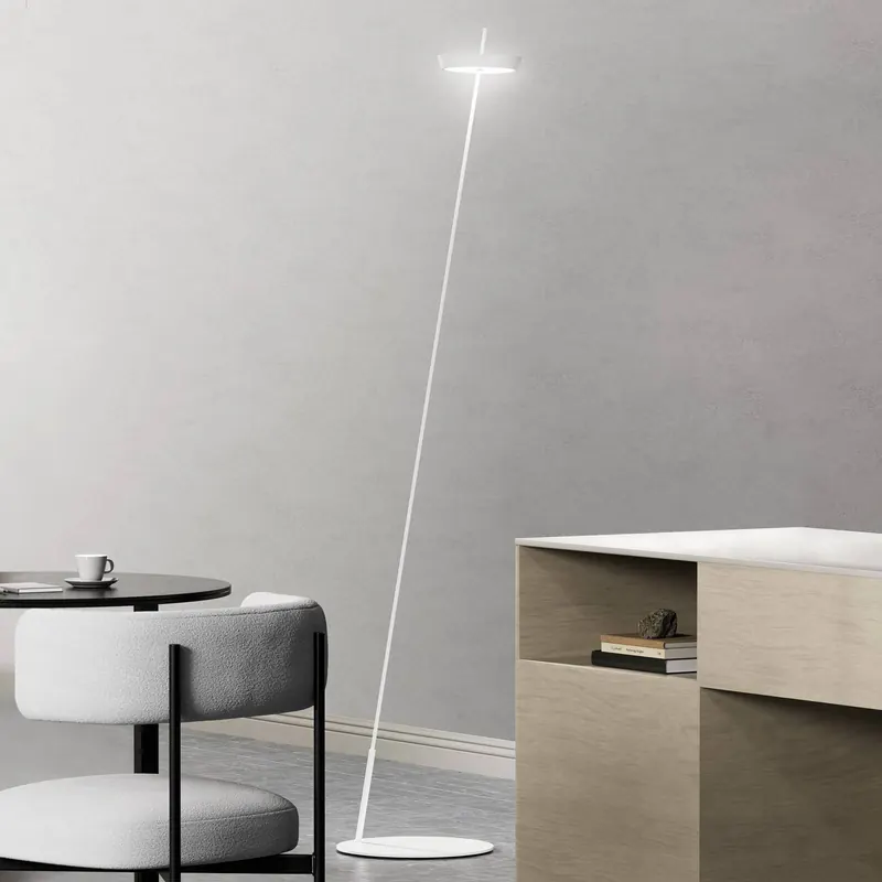 Lampa stojąca LED z akumulatorem Mahina, biała, wysokość 130 cm, metal, CCT