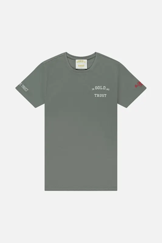 In Gold We Trust The Pusha Kids Grey Melange Maat: 6 | T-Shirts Outlet | kids | Grijs
