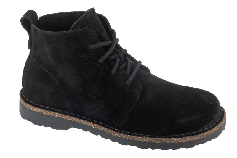 Birkenstock Uppsala Mid 1028079, Damskie, Czarne, trzewiki, skóra welurowa, rozmiar: 42