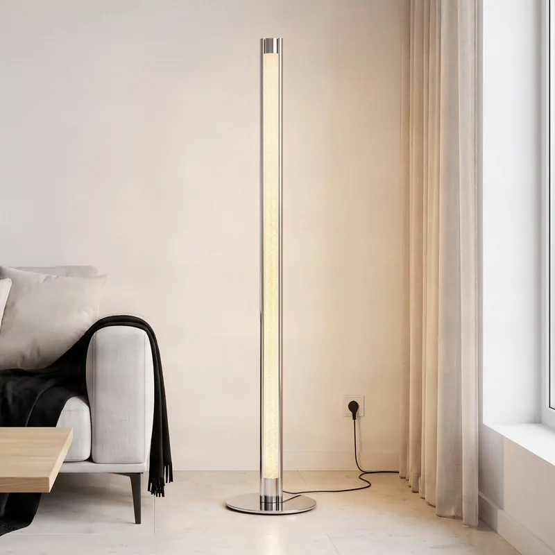 Lindby Lampa stojąca LED Hadis, RGB, pilot, biała, 120 cm