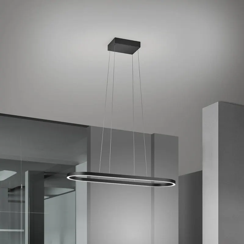 Lampa wisząca LED Elin, czarna, sterowanie gestami