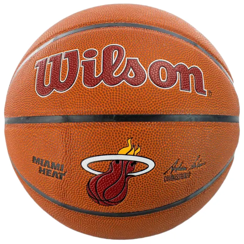 Wilson Team Alliance Miami Heat Ball WTB3100XBMIA, Unisex, Brązowe, piłki do koszykówki, Skóra kompozytowa, rozmiar: 7
