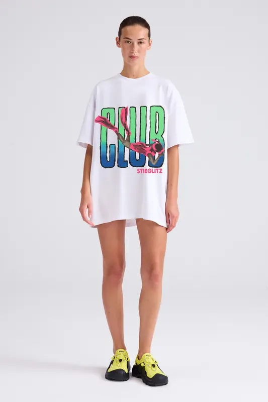 Stieglitz Martine Oversized T-shirt White Maat: M | Tops Outlet | Dames | Wit