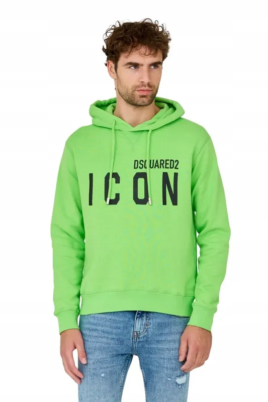 DSQUARED2 Zielona męska bluza Sweatshirt 3XL