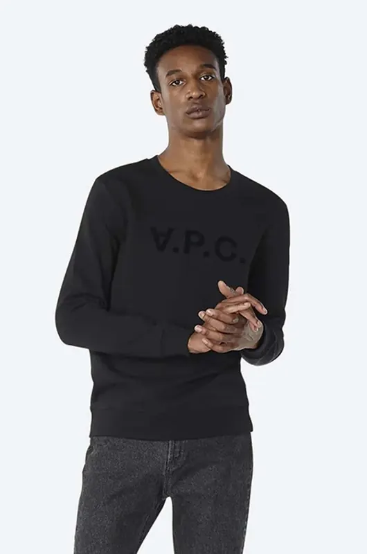 A.P.C. bluza męska bawełniana Bluza A.P.C. Sweat Vpc COECQ-H27378 BLACK