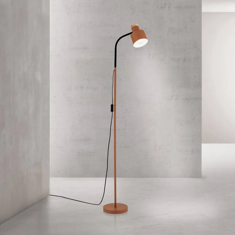 Lampa stojąca Gili, stal, kolor koralowy, wysokość 150 cm, E27