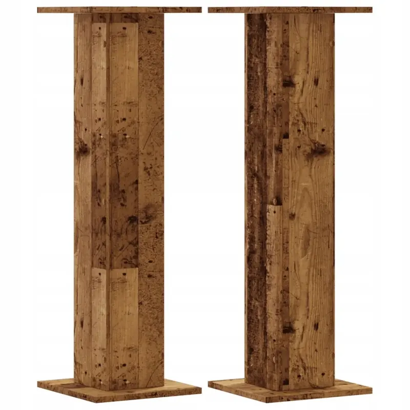 Podstawki pod głośniki, 2 szt., stare drewno, 30x30x95 cm