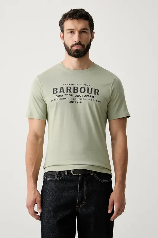 Barbour T-shirt męski bawełniany Moorside