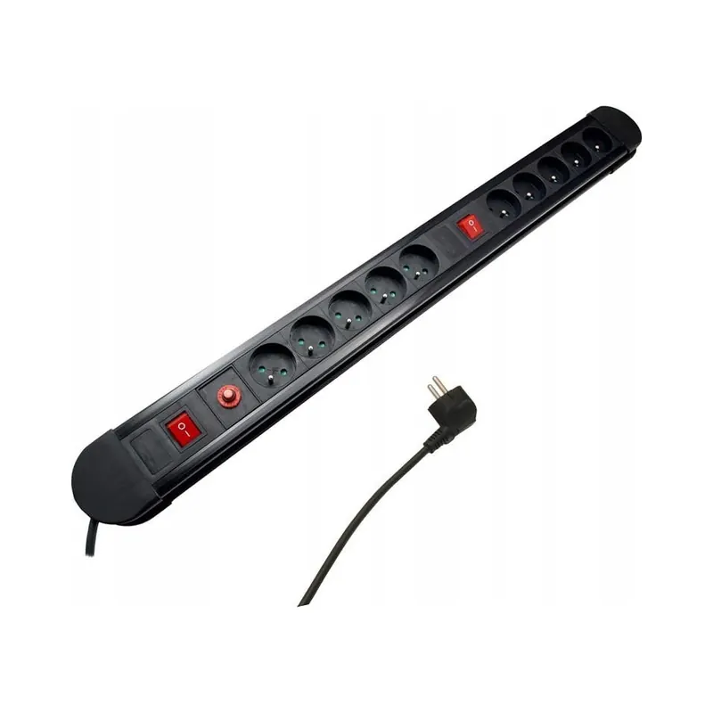 Maclean Listwa Zasilająca 10 Gniazd 3680W MCE10