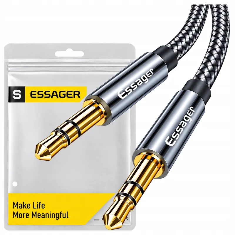 Kabel Aux Audio Mini Jack Wtyk Wtyk 3.5mm Stereo 3m Essager Przewód