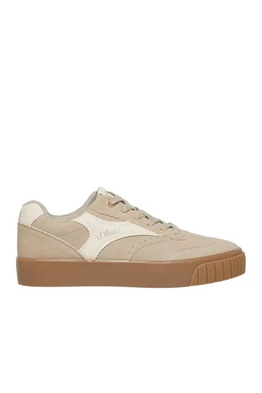 s.Oliver Shoes Dark Green Maat: 38 | Sneakers Outlet | Dames | Beige
