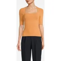 Reiss Tina-square Knitted Sweater — Orange Maat: S | Gebreide Truien Outlet | Dames | Oranje