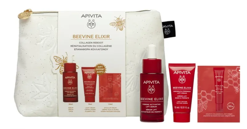Apivita Beevine Elixir Gift Pouch świąteczny zestaw prezentowy ujędrniający skórę