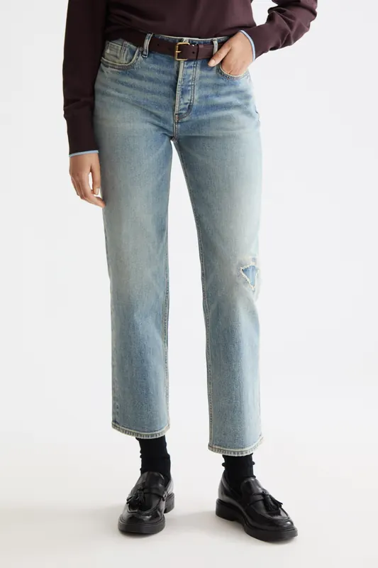 Scotch & Soda The Sky Straight Jeans — Mountain Escape Maat: W28L30 | Straight Jeans Outlet | Dames | Blauw