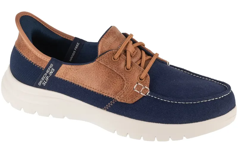 Skechers Slip-Ins: On-The-Go Flex - Palmilla 136536-NVY, Damskie, Granatowe, półbuty, tkanina, rozmiar: 36