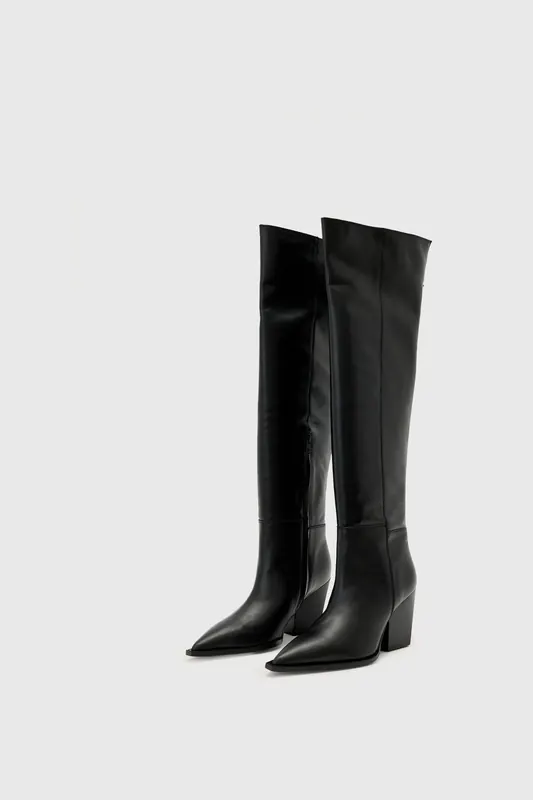 AllSaints Reina Zip Boot Black Maat: 37 | Laarzen Outlet | Dames | Zwart