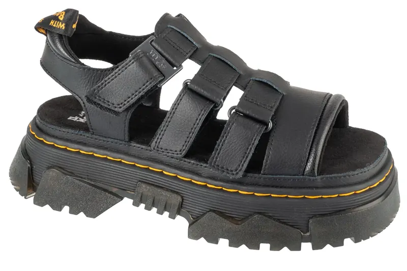 Dr. Martens Mattison 3 Strap Sandals DM40891001, Damskie, Czarne, sandały, skóra naturalna, rozmiar: 41