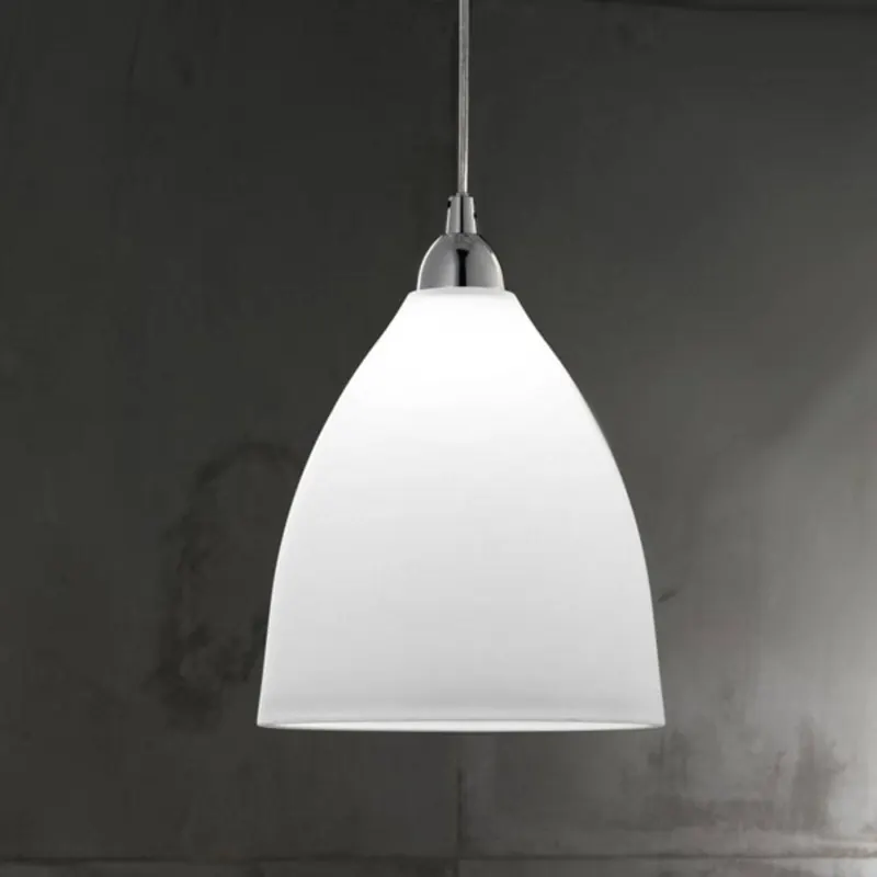 Szklana lampa wisząca PROVENZA, 20 cm, biała