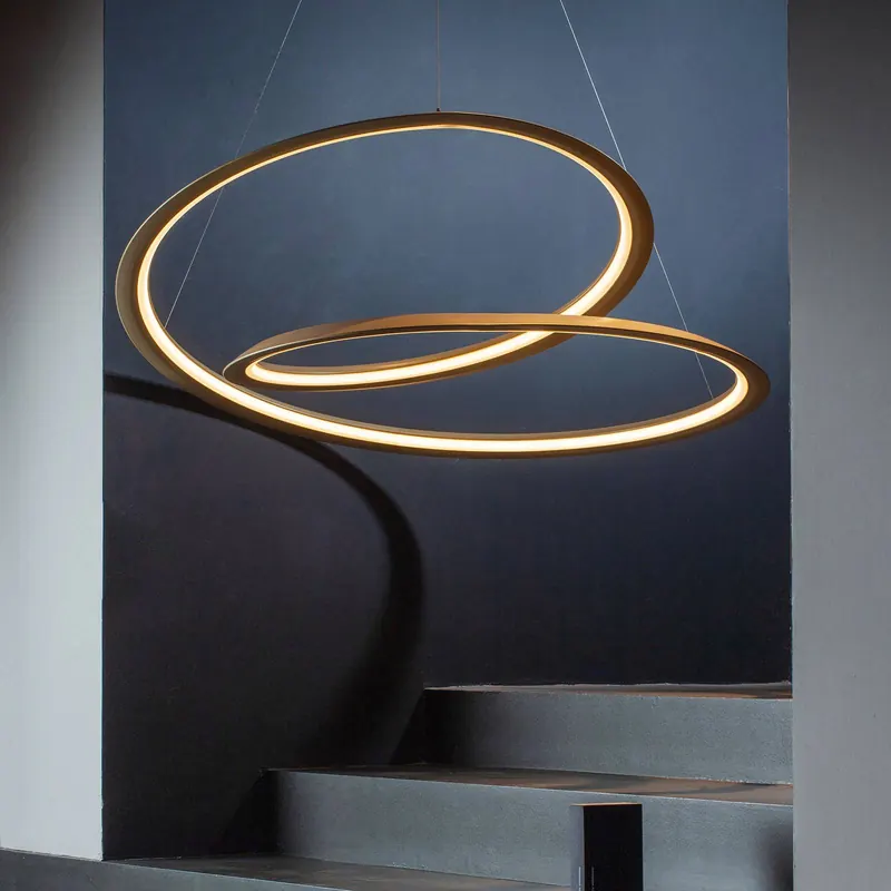 Lampa wisząca Nemo Kepler 2 700K Down Ø84cm złota