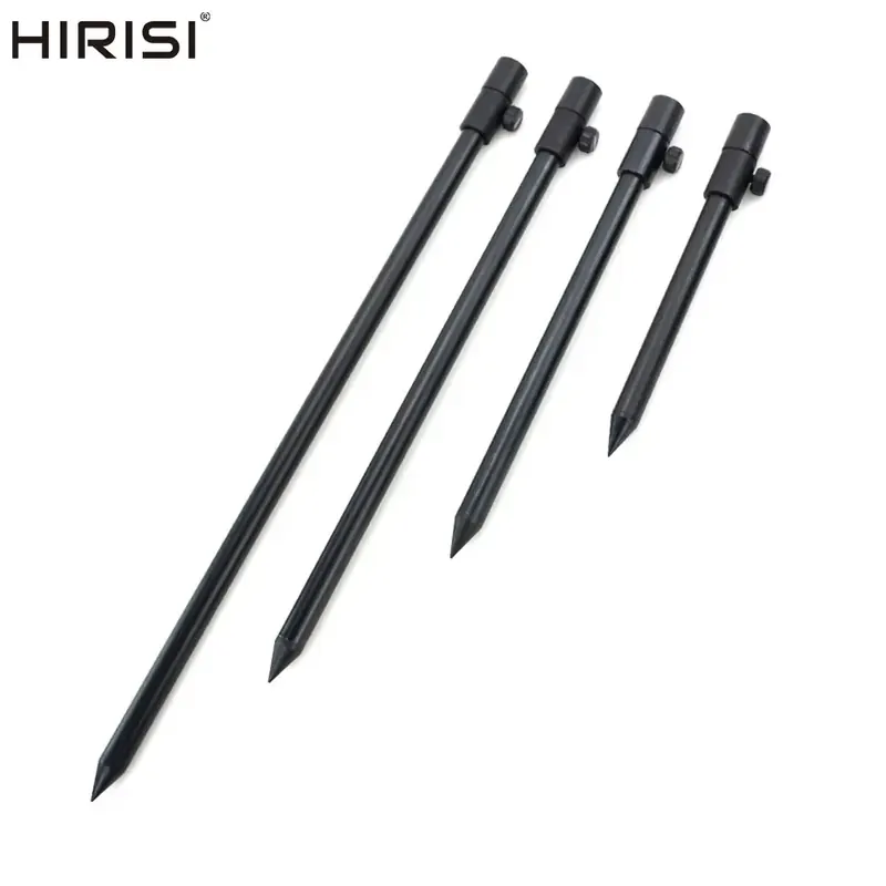 Hirisi 2 X Carp Fishing Bank Sticks Aluminium Black Rod Pod Średnica 16mm Akcesoria wędkarskie