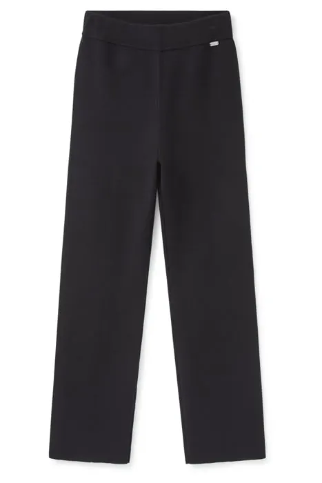 Scotch & Soda Crop Kick Pant Black Night Maat: L | Straight Broeken Outlet | Dames | Zwart